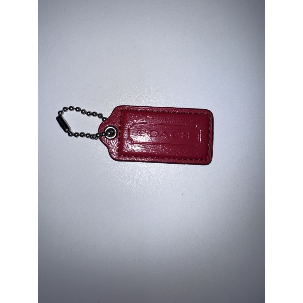 Fuschia Pink Coach Hangtag Tag Dark Pink Patent Leather